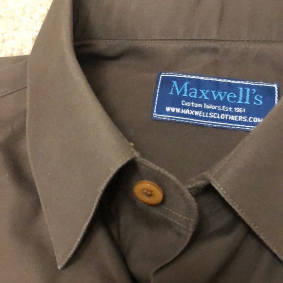 Maxwell’s Custom Brown French Cuff Dress Shirt - Picture 4 of 4